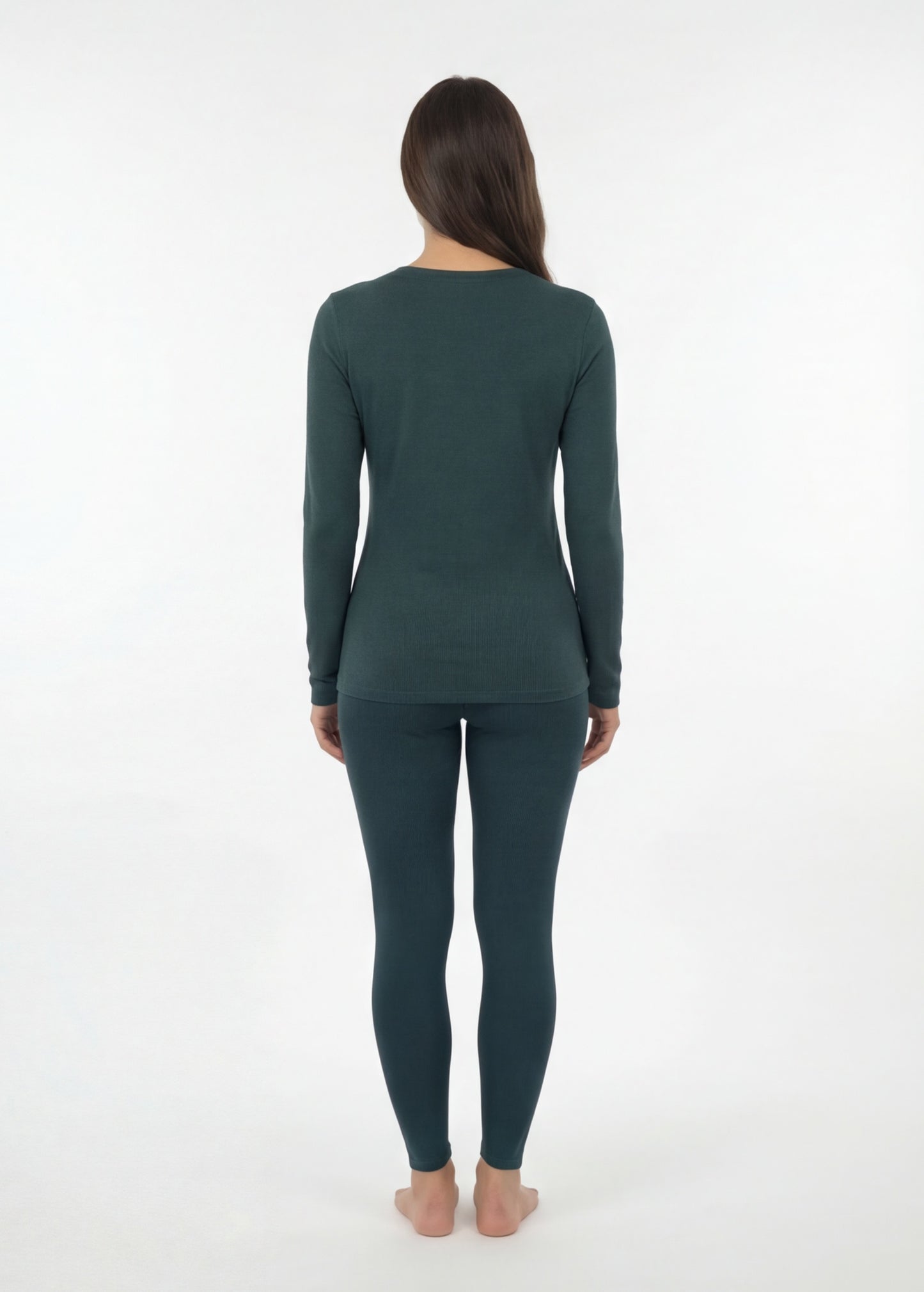 Merino Full Length Leggings - Dark Green