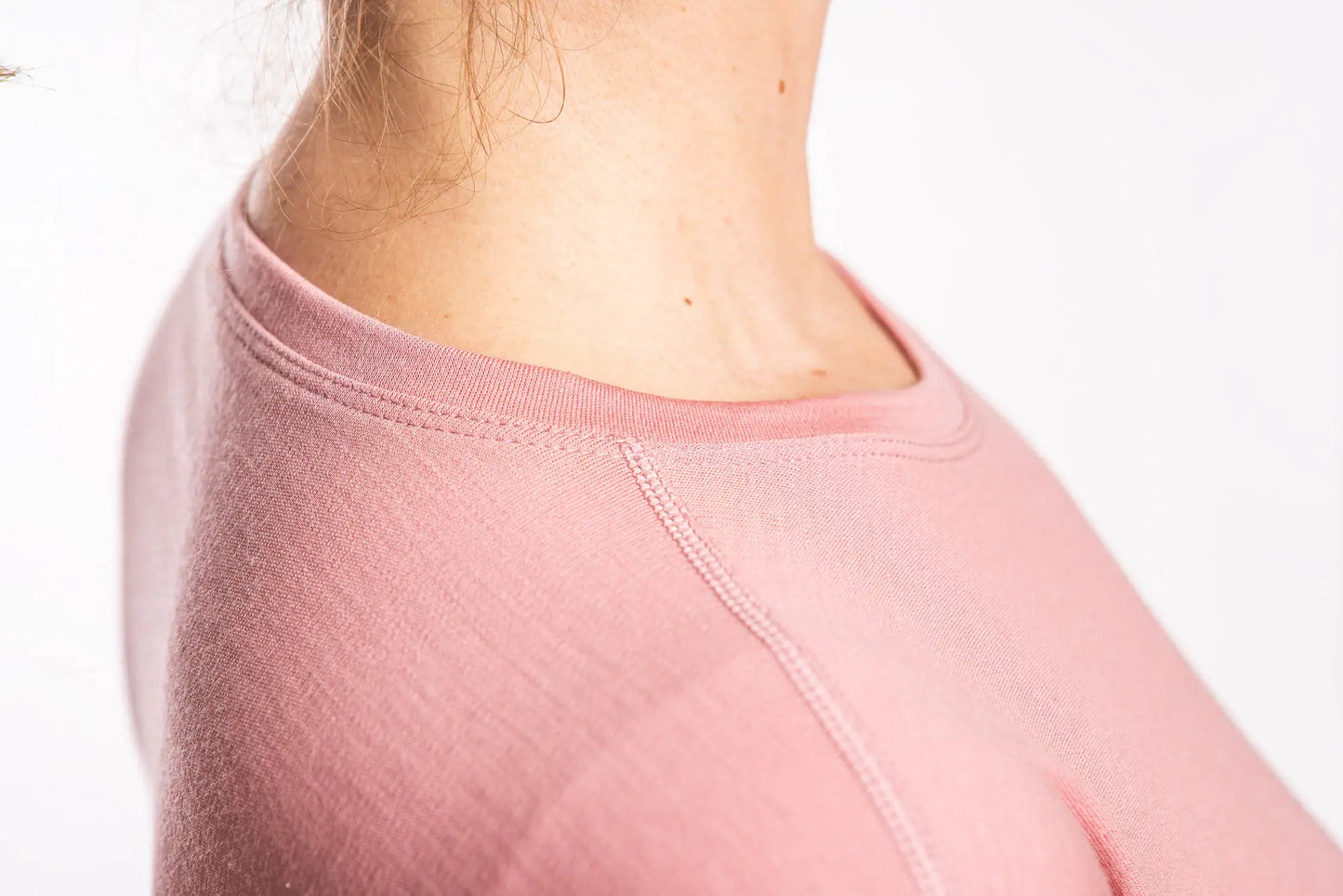 Close-up of a pink garment with a blurred background